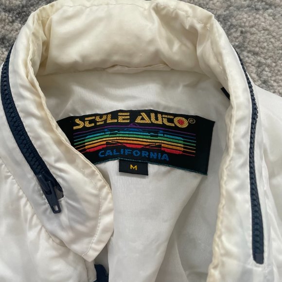 Style Auto Racer Bomber Jacket White - Picture 3 of 5